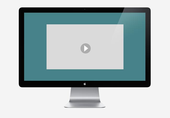 Bildschirm mit Video-Webscreen